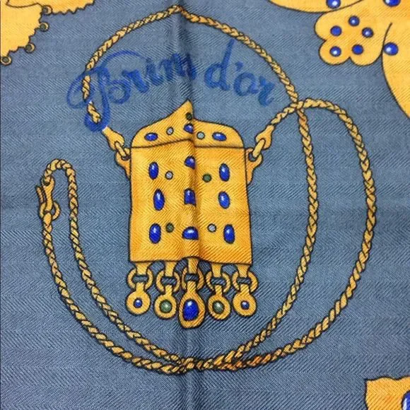 Hermes Brins d'or shawl 140 cm x 140 cm - Picture 10 of 12